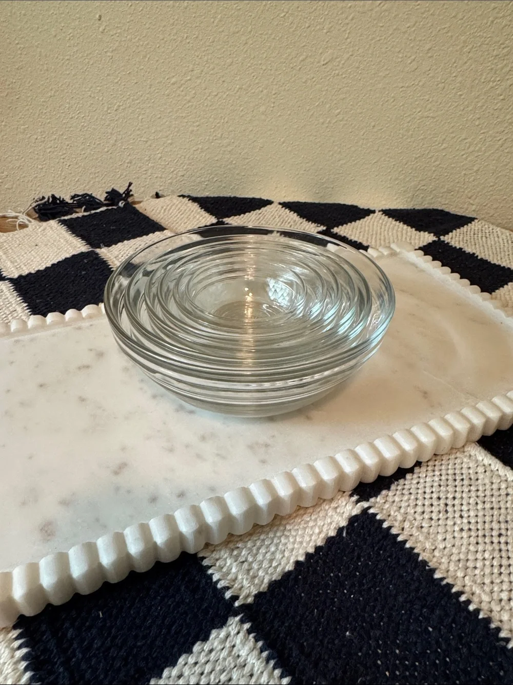 Clear Glass Mixing Bowl - Durable Glass Kitchen Bowl